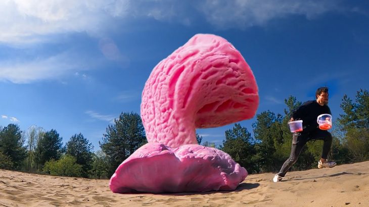 EXPERIMENT : Big Red Eruption Underground From Coca-cola ,Sprite ,Fanta , Mirinda and MENTOS