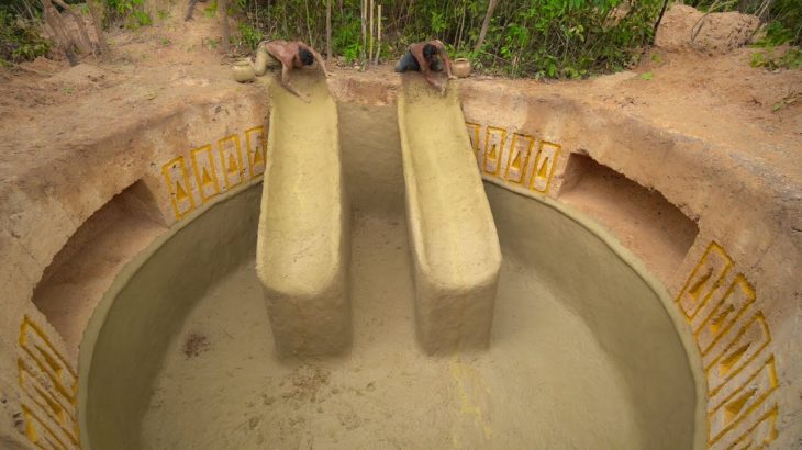 How To Building Most Underground House Water Slide Swimming Pools