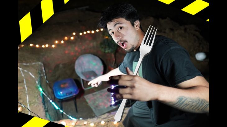 I Built A Hidden Underground House Using ONLY A Fork