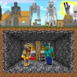 Minecraft BUILD SECRET UNDERGROUND HOUSE TO PROTECT AGAINST SCP MONSTERS MOB MOD !! Minecraft Mods