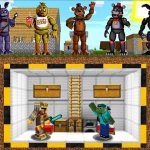 Minecraft BUILD SECRET UNDERGROUND HOUSE TO PROTECT FROM FIVE NIGHTS AT FREDDYS MOBS! Minecraft Mods
