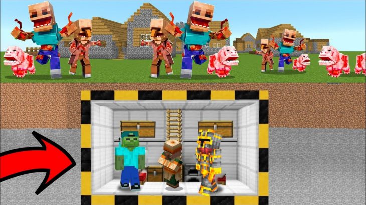 Minecraft BUILD SECRET UNDERGROUND HOUSE TO PROTECT FROM PARASITES !!
