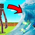 Minecraft HOW TO SURVIVE SIREN HEAD TSUNAMI WITH UNDERGROUND HOUSE !!