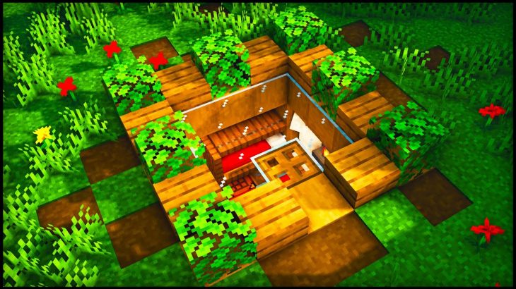 Minecraft Underground Starter Base: How to build a Survival Base House Tutorial