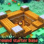Minecraft ||underground house starter base || how to build a survival base house tutorial