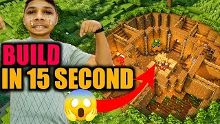 making underground house in 15 second #shorts #minecraft #worldrecord