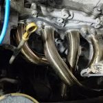 サンダー社長。タコ足修理と磨き♪#シルビア#マフラー修理