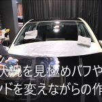 テスラ モデル3 デュアルモーター ソリッドブラック磨き&完全無機質のクォーツ(親水性）&ウィンドウフィルム（断熱ウインコスプレミアム）施工 スピード関西