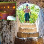 Build The Most Creative Modern Tunnel Temple Underground House With Swimming Pool For Summer Season