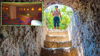 Build The Most Creative Modern Tunnel Temple Underground House With Swimming Pool For Summer Season