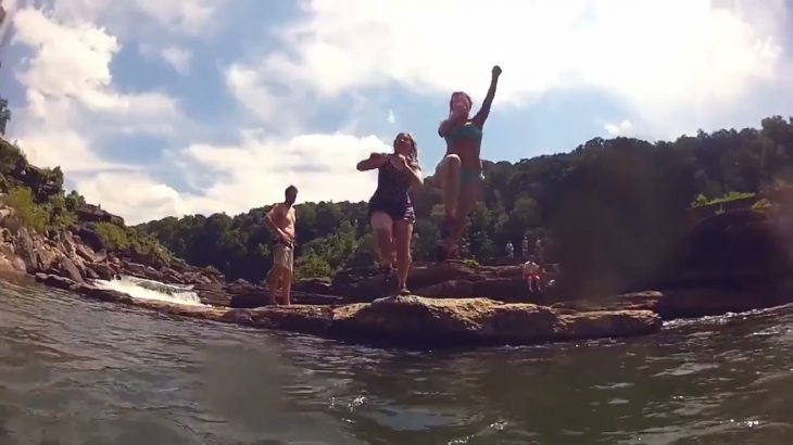 Build tunnel Swimming pool water slide To temple underground swimming pool nature