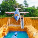 How To Build Slide From The Plane Into The Underground Swimming Pool