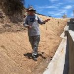 Underground house, jute netting & final grading