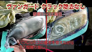 ヴァンガードのヘッドライト黄ばみ磨き