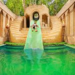 Best Building Underground Water Slide Swimming Pool and Temple Tunnel
