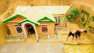 Build Underground House With Farming Areas