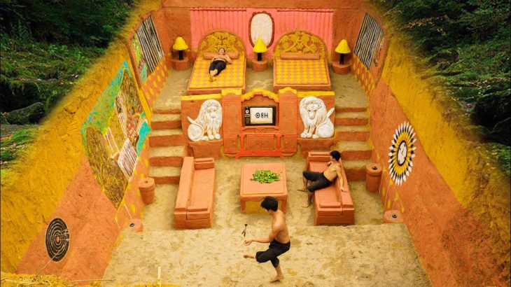 Build Underground House With Large Bed And Modern Underground Swimming Pool – Part 2