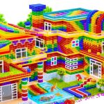 Satisfying Video | Build Mega Mansion Have Windmill & Swimming Pool From Magnetic Balls
