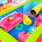 Build Miniature House Underground Swimming Pool With Underground Private Living Room From Cardboard