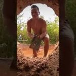 Build Underground Temple Tunnel And Water Slide Pool?! #Shorts