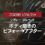 シボレー・コルベット（CHEVROLET/CORVETTE）　磨き＆ガラスコーティング施工　ボディ磨きのビフォーアフター