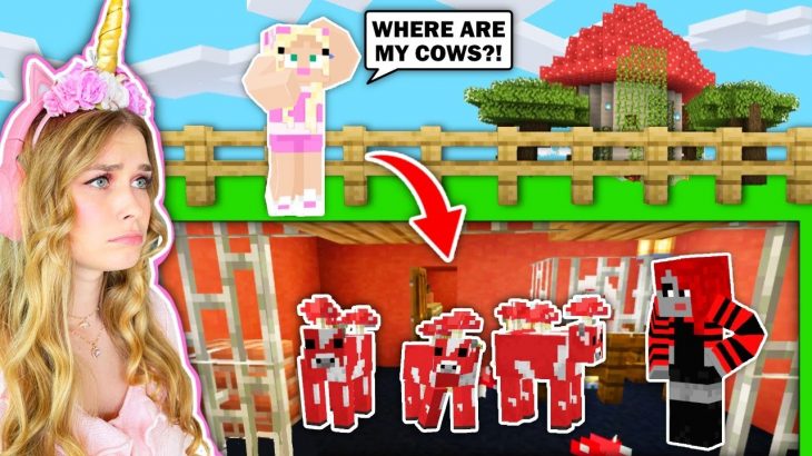 My BEST FRIEND Built A *SECRET* UNDERGROUND HOUSE To TRAP MY MUSHROOM COWS In Minecraft!