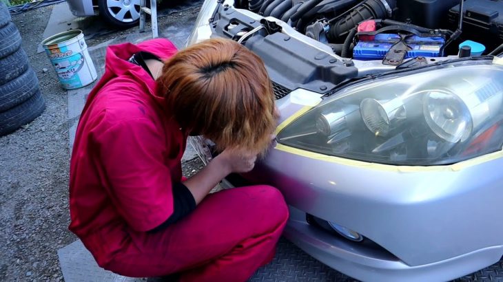 【インテグラ・タイプＳ・ヘッドライト磨き】中古車屋ですが磨きコーティングもやってます♪低価格車専門店ピース・ピースチャンネル