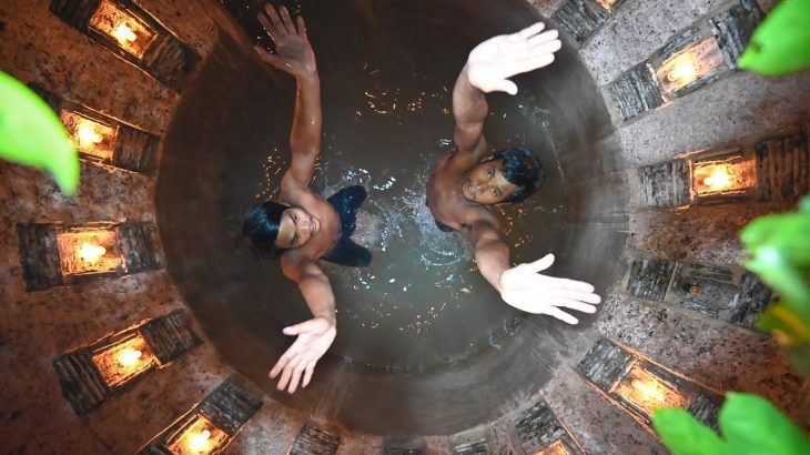 2 Man Digs a Hole in a Mountain Build Amazing Apartment Underground Swimming Pools Part 2