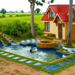 Build  the most impressive underground swimming pool & the Water slide park