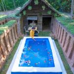 I Build a Lovely Underground Swimming Pool for My Little Underground Huse