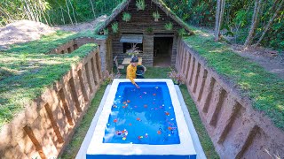 I Build a Lovely Underground Swimming Pool for My Little Underground Huse