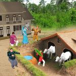 Must Watch Funny Comedy Video भूमिगत मिट्टी का घर Underground Secret Cow Clay House Hindi Kahaniya