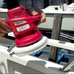 PC27ボート磨き　その1（船尾手摺）