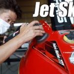 水垢の付いたジェットスキーをピカピカに磨きます！