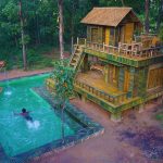 Building The Most Creative Swimming Pool And Luxury Villa By Bamboo In Jungle