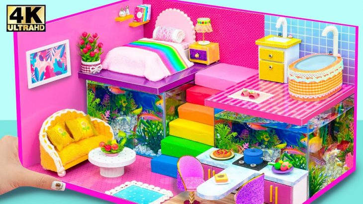 DIY Miniature Cardboard House #27 ❤️ Build My Dream House with 2 Underground Aquarium from Cardboard