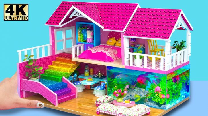 How To Make Awesome Two storey Billionaire Villa With Underground Aquarium | DIY Miniature House #30