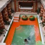 How to build awesome underground temple and swimming pool