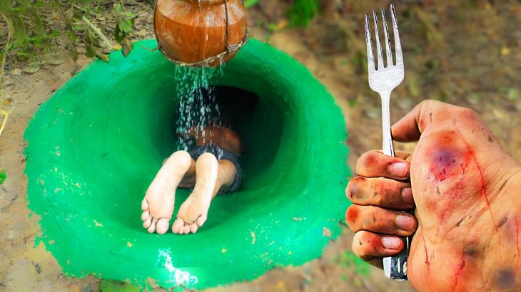 I built a secret underground water park using ONLY a fork…