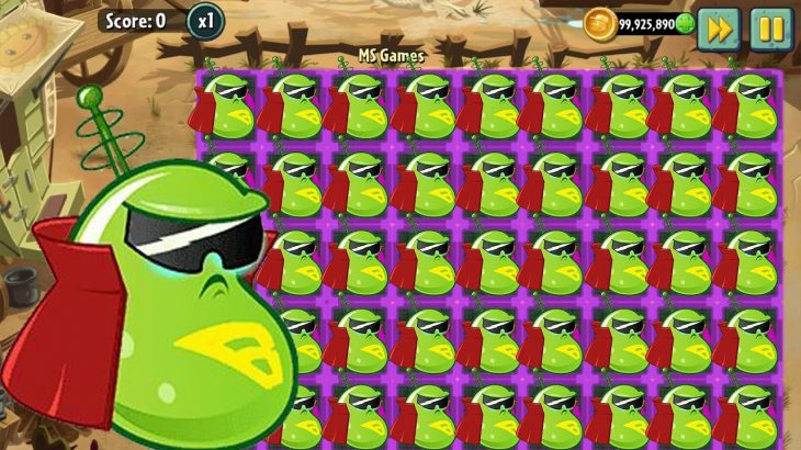 LASER BEAN & All Plants Max Level VS 999 Zombie Bull – PvZ 2 Gameplay