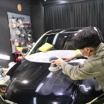 ホンダ ヴェゼル RS クリスタルブラックパール経年車、磨き&G’ZOXリアルガラスコートクラスH施工 スピード関西