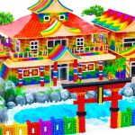 Satisfying Video | Build Miniature Japanese Temple Landscape Has Torii Gate From Magnetic Balls