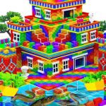 Satisfying Video | Make Double Slide To Swimming Pool Of Catfish & Eel In Underground Pyramid Temple