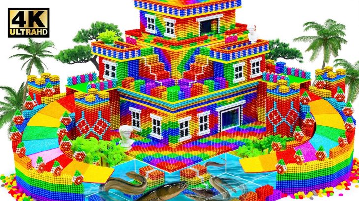 Satisfying Video | Make Double Slide To Swimming Pool Of Catfish & Eel In Underground Pyramid Temple