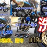 ホーネット250 #77 購入から６年目、いつもの洗車、磨き、通勤号は汚れる!HONDA hornet250 バイクメンテナンス