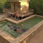 Build Bamboo Craft Story House And Fish Pound Bamboo Swimming Pools Part II
