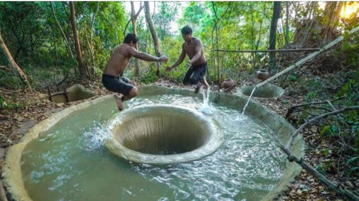 Build Most Tunnel WaterSlide To Swimming Pool Underground