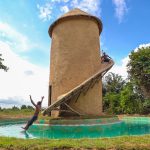 Build Water Slide House Around Underground Swimming Pool