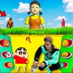 Franklin & Shinchan Got Trapped In Underground Squid Game’s Mystery Button Challenge In GTA 5