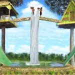 How I Build Two Water Slide On Tree House To Beautiful Underground Swimming Pool